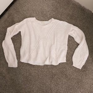 White knit sweater